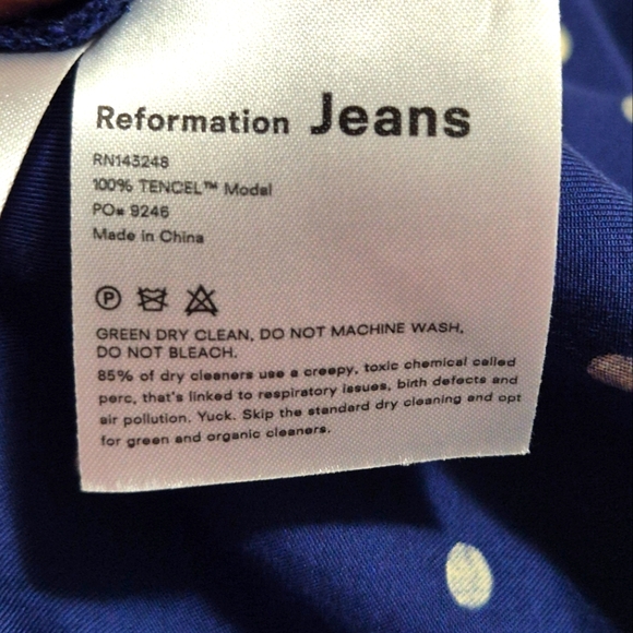 Reformation Blue Maxi Dress with Puff Cap Sleeves..SIZE:XS - Picture 14 of 16